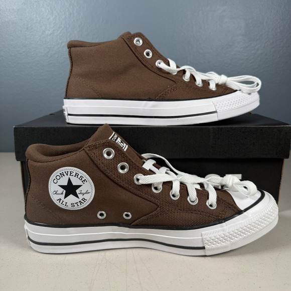 Converse Other - Converse Malden Street Mid Grounded Brown White Sneakers Mens 8 Womens 10